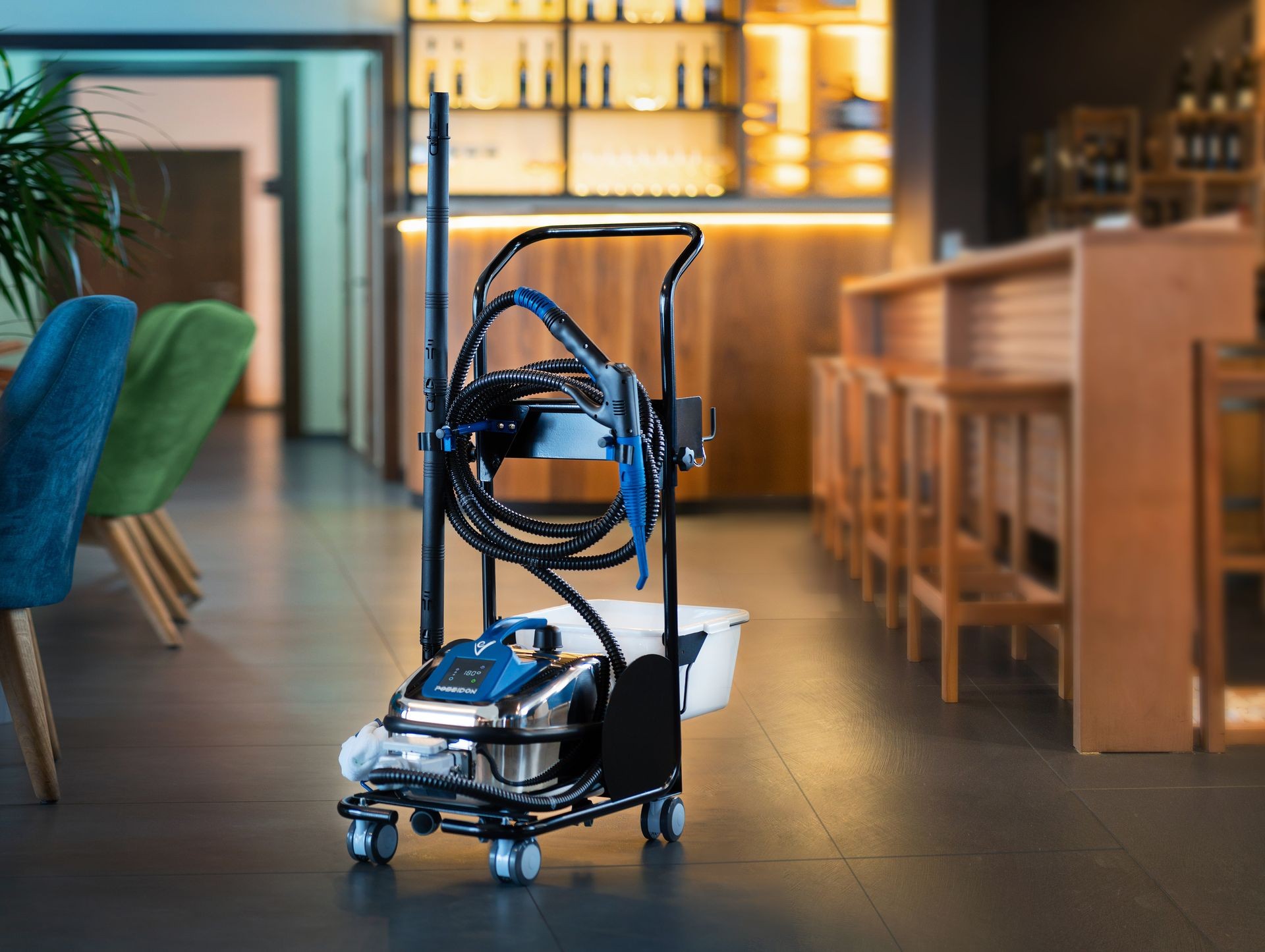 Steam cleaner on Cart